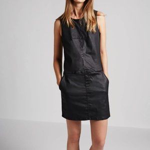 Current/Elliott Shift Dress in Black Coated